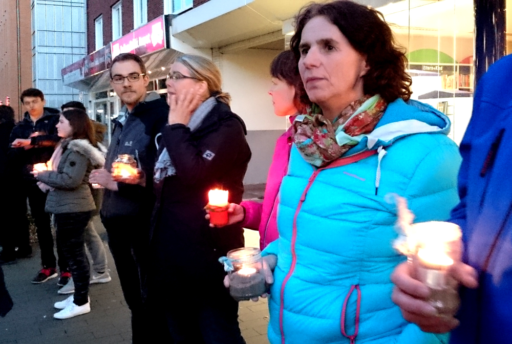 Hiltruper gegen Fremdenhass (7.4.2016; Foto: Klare)