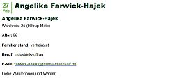 Kommunalwahlkampfauftritt der Grünen von 2014: Angelika Farwick-Hajek