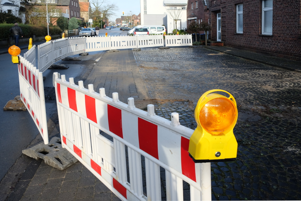 An dieser Baustelle in Hiltrup Am Klosterwald ist der Stolperstein für Bernhard Poether verschwunden