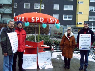 Infostand in Berg Fidel Januar 2006