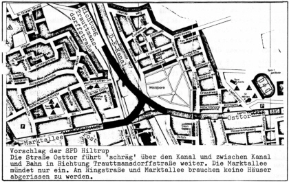 Planung der neuen Kanalbrcke: Alternativvorschlag der SPD Hiltrup (1976)