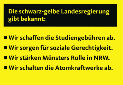 Die schwarz-gelbe Landesregierung gibt bekannt: