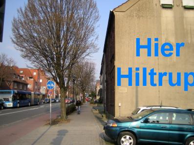 Eckgrundstck Marktallee-Westfalenstrae mit Schild 