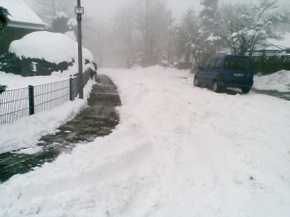 Dezember 2010: Die Hiltruper Heerdesiedlung versinkt in Schnee und Eis