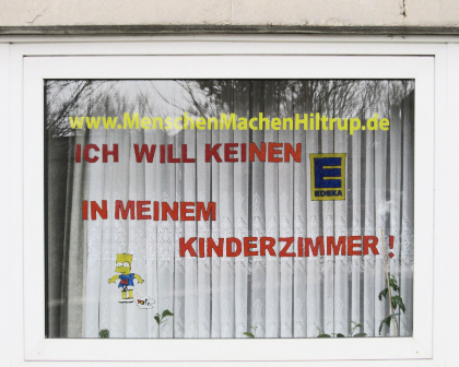 Protest an der Marktallee: 