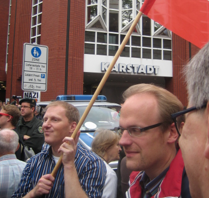 Demo gegen Rechts: Hermann Terborg und Dr. Michael Jung