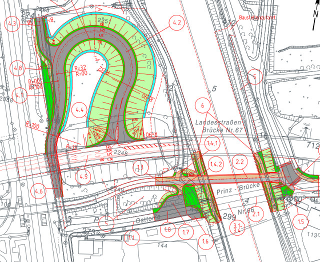 Die Prinzbrcke in Hiltrup: Lageplan Planfeststellung (2014)